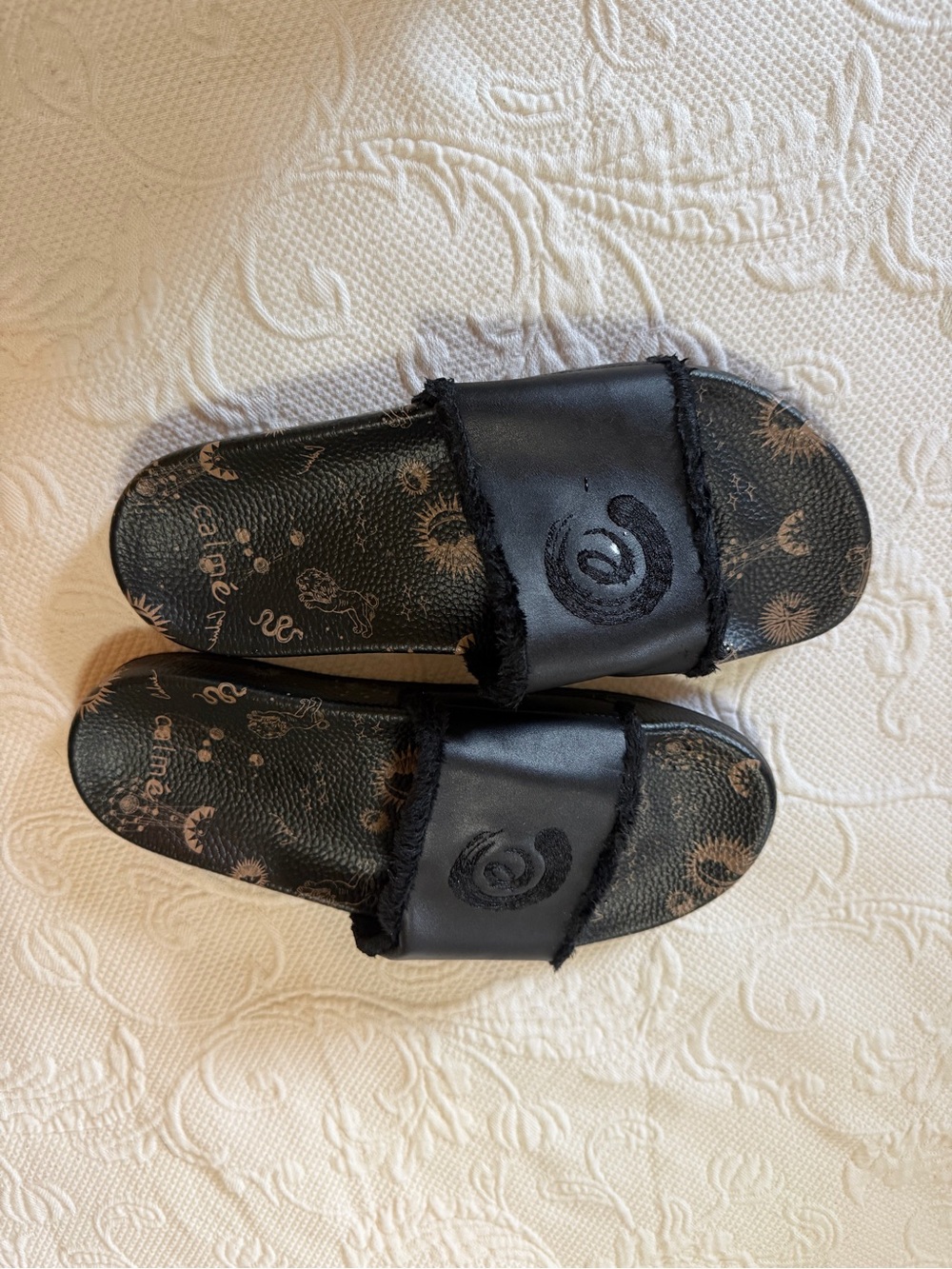 Calme by Johnny Was.  New. Size 8 Black Women's Slide Sandals with Slip-On
